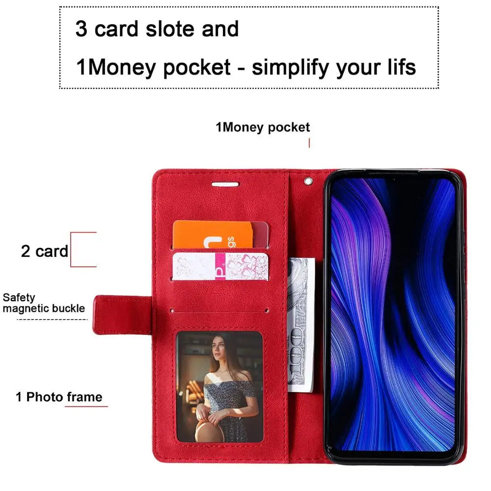 Leather Case For iPhone 16 Pro 15 14 Plus 13 12 Mini 11 Pro Max XS XR 7 8 Plus Magnetic Wallet Flip Card Holder Stand Bag Cover
