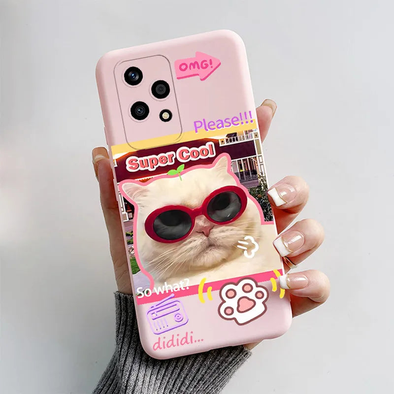 For Honor 200 Lite Case 2024 Cute Cat Cartoon Puppy Dog Bumper Silicone Soft TPU Cover For Honor 200 Lite 200Lite 5G Phone Cases