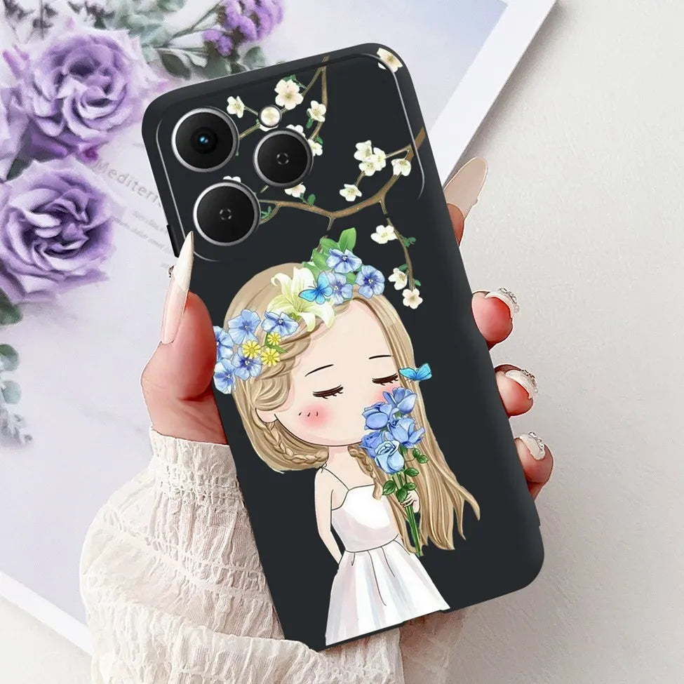 For Tecno Spark 40 Cover Case Luxury Fashion Butterfly Love Cute Cool Painted Back Cover For Techno Spark 40 Phone Case Silicone