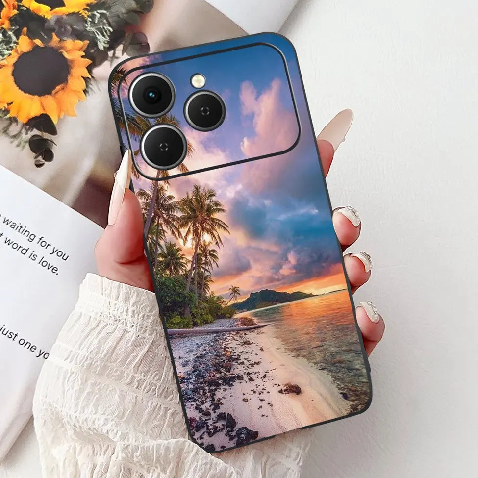 For Tecno Spark 40 Cover Case Luxury Fashion Butterfly Love Cute Cool Painted Back Cover For Techno Spark 40 Phone Case Silicone
