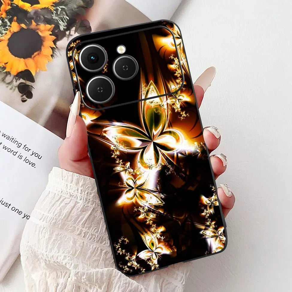 For Tecno Spark 40 Cover Case Luxury Fashion Butterfly Love Cute Cool Painted Back Cover For Techno Spark 40 Phone Case Silicone