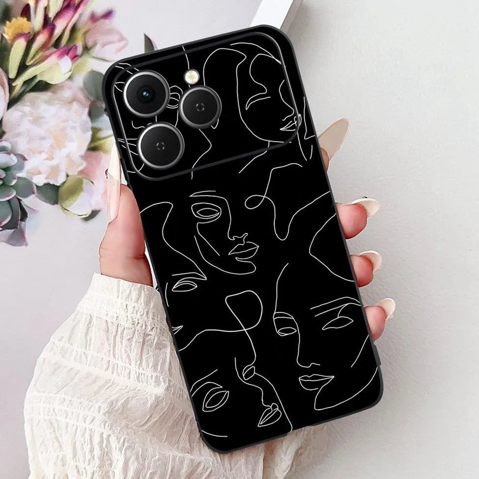 For Tecno Spark 40 Cover Case Luxury Fashion Butterfly Love Cute Cool Painted Back Cover For Techno Spark 40 Phone Case Silicone