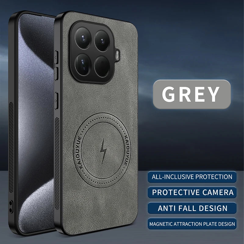 For Xiaomi Mi 15T 14T Pro Case Luxury PU Leather Skin Magnetic Magsafe Protective Back Cover For Mi 17 Pro Max 17Pro Phone Shell
