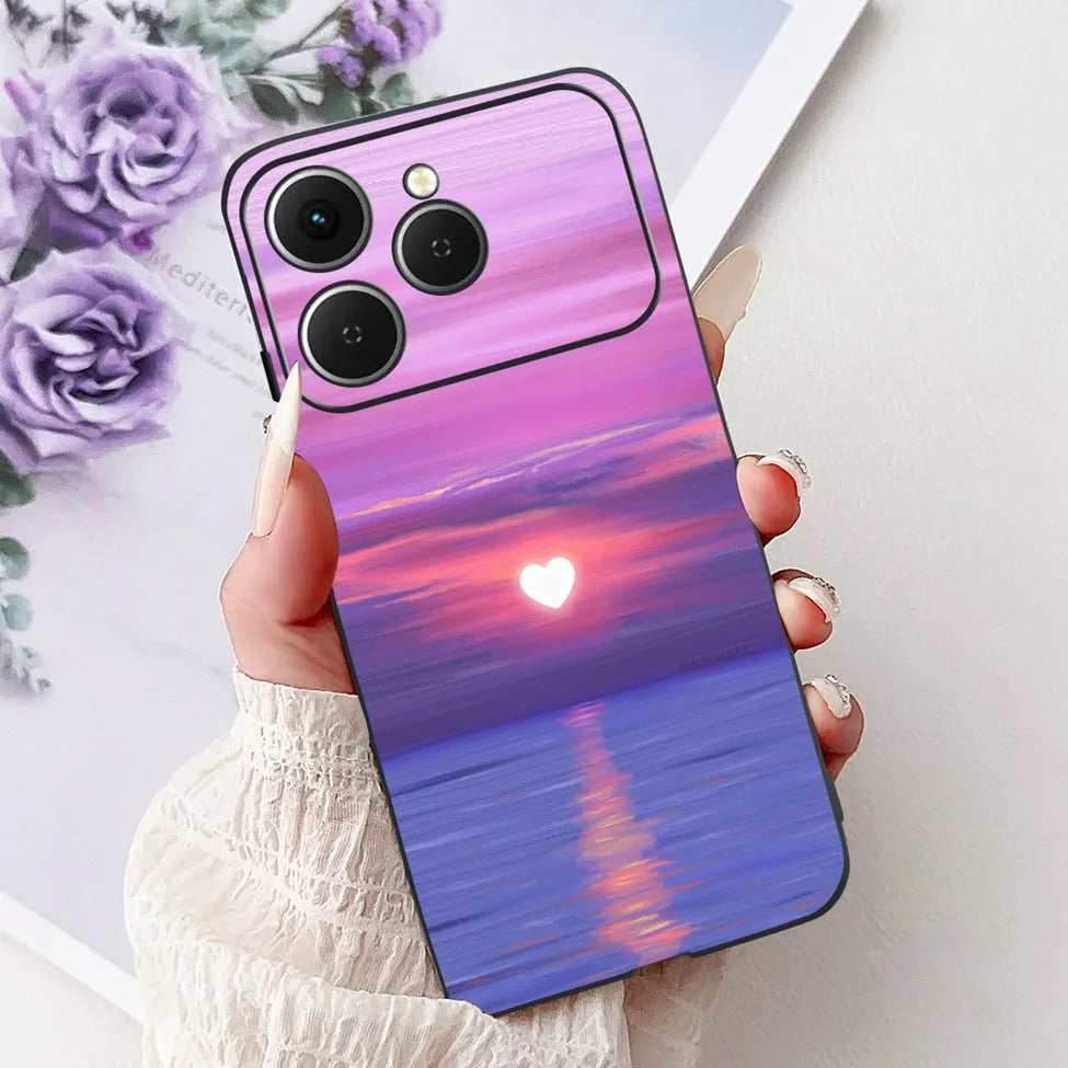 For Tecno Spark 40 Cover Case Luxury Fashion Butterfly Love Cute Cool Painted Back Cover For Techno Spark 40 Phone Case Silicone