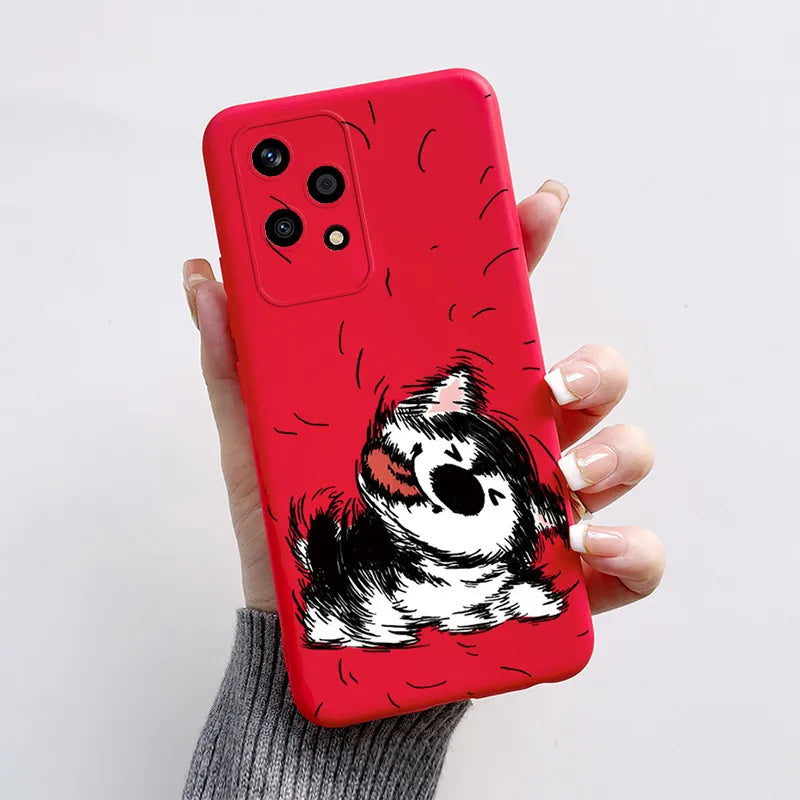For Honor 200 Lite Case 2024 Cute Cat Cartoon Puppy Dog Bumper Silicone Soft TPU Cover For Honor 200 Lite 200Lite 5G Phone Cases
