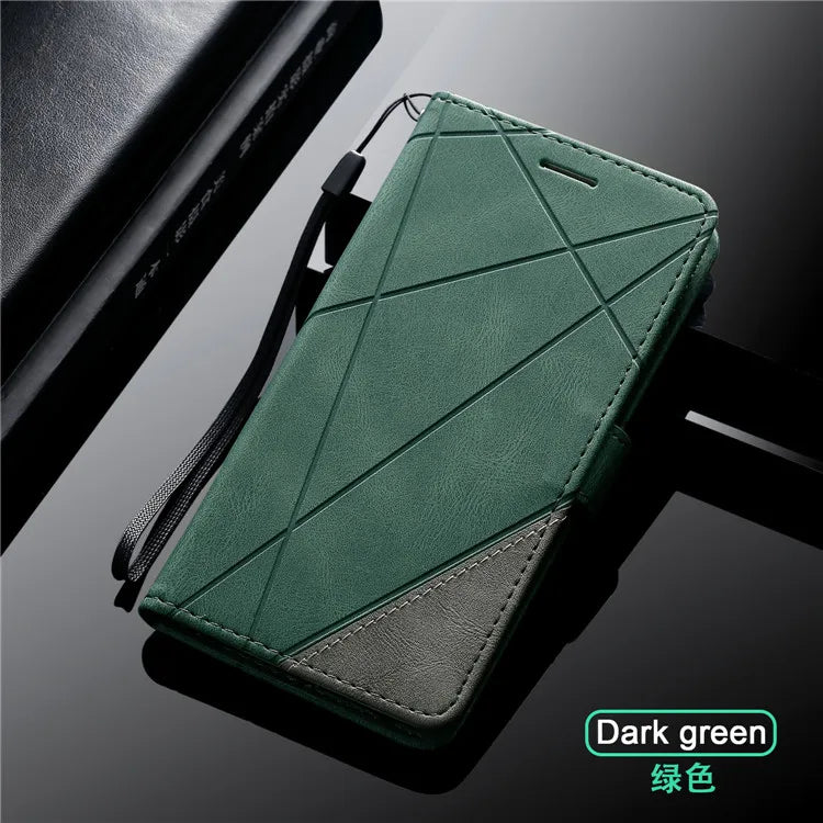 Leather Case For iPhone 16 Pro 15 14 Plus 13 12 Mini 11 Pro Max XS XR 7 8 Plus Magnetic Wallet Flip Card Holder Stand Bag Cover