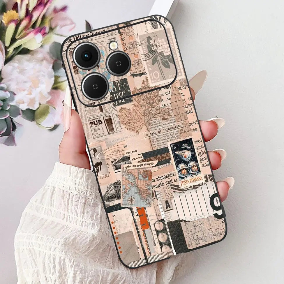 For Tecno Spark 40 Cover Case Luxury Fashion Butterfly Love Cute Cool Painted Back Cover For Techno Spark 40 Phone Case Silicone