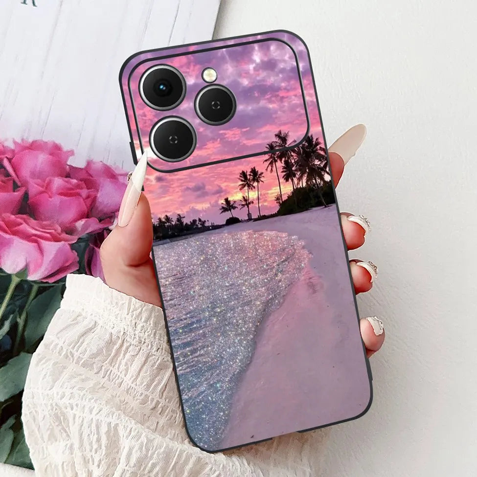 For Tecno Spark 40 Cover Case Luxury Fashion Butterfly Love Cute Cool Painted Back Cover For Techno Spark 40 Phone Case Silicone