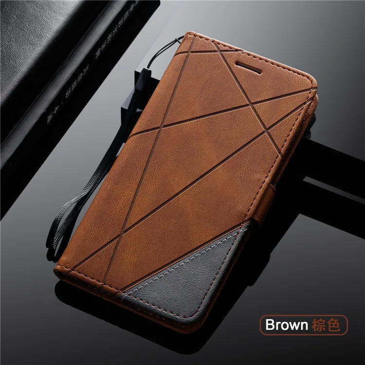 Leather Case For iPhone 16 Pro 15 14 Plus 13 12 Mini 11 Pro Max XS XR 7 8 Plus Magnetic Wallet Flip Card Holder Stand Bag Cover