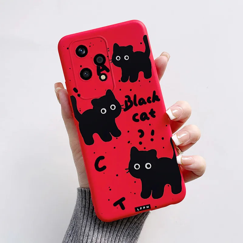 For Honor 200 Lite Case 2024 Cute Cat Cartoon Puppy Dog Bumper Silicone Soft TPU Cover For Honor 200 Lite 200Lite 5G Phone Cases