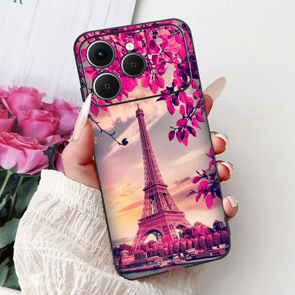 For Tecno Spark 40 Cover Case Luxury Fashion Butterfly Love Cute Cool Painted Back Cover For Techno Spark 40 Phone Case Silicone