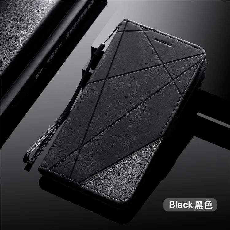 Leather Case For iPhone 16 Pro 15 14 Plus 13 12 Mini 11 Pro Max XS XR 7 8 Plus Magnetic Wallet Flip Card Holder Stand Bag Cover