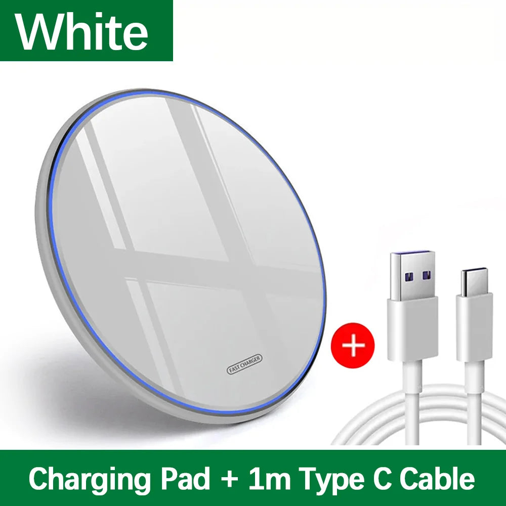 30W Wireless Charger for iPhone 15 14 13 12Samsung Xiaomi Phone Chargers Induction Fast Charging Dock Station