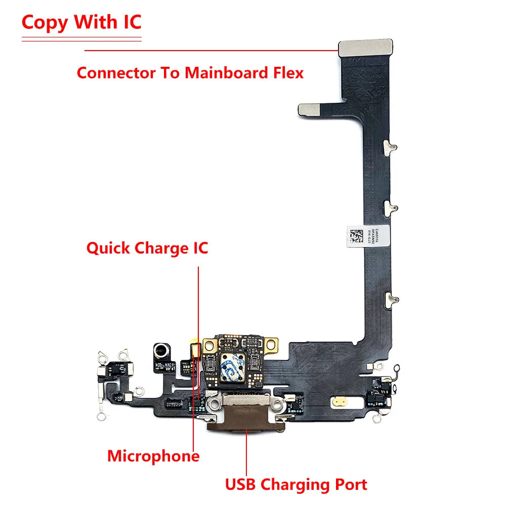 Charging Flex For Iphone 11 Pro / For IPhone 11 Pro Max USB Charger Port Dock Connector Plug With IC Board Ribbon Cable Replace