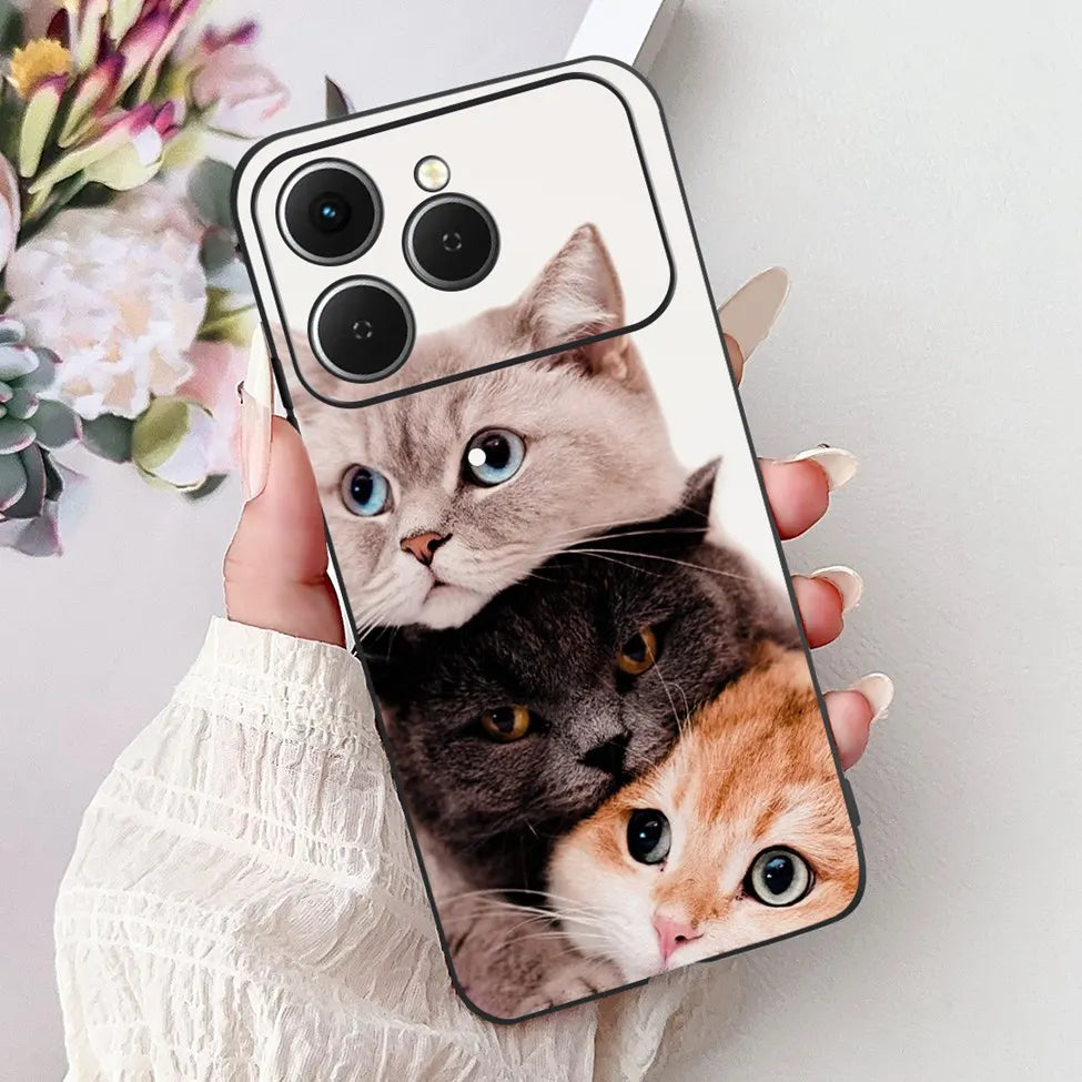 For Tecno Spark 40 Cover Case Luxury Fashion Butterfly Love Cute Cool Painted Back Cover For Techno Spark 40 Phone Case Silicone