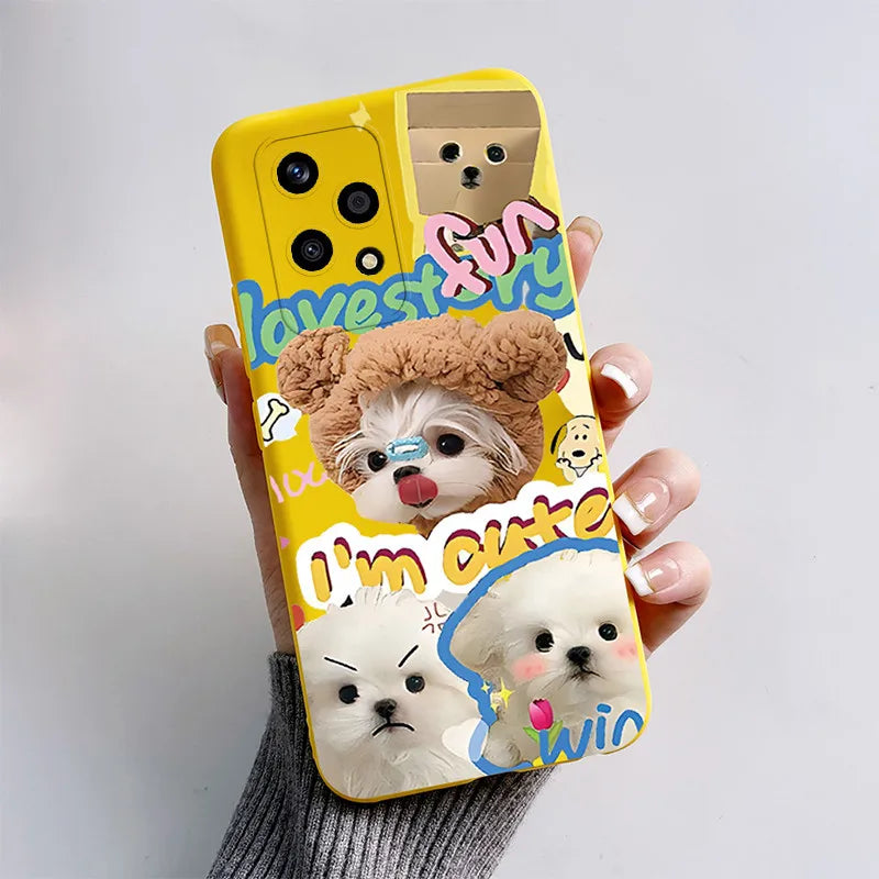 For Honor 200 Lite Case 2024 Cute Cat Cartoon Puppy Dog Bumper Silicone Soft TPU Cover For Honor 200 Lite 200Lite 5G Phone Cases