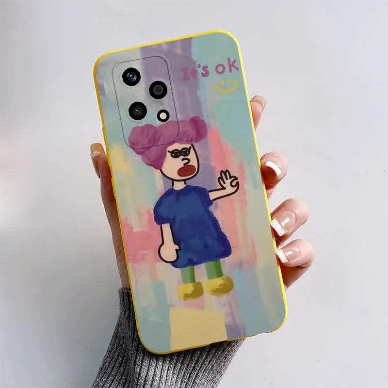 For Honor 200 Lite Case 2024 Cute Cat Cartoon Puppy Dog Bumper Silicone Soft TPU Cover For Honor 200 Lite 200Lite 5G Phone Cases