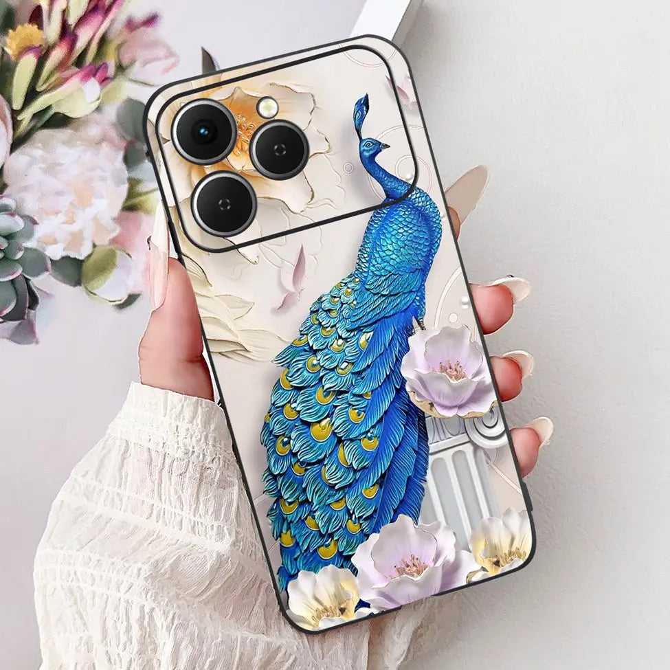 For Tecno Spark 40 Cover Case Luxury Fashion Butterfly Love Cute Cool Painted Back Cover For Techno Spark 40 Phone Case Silicone