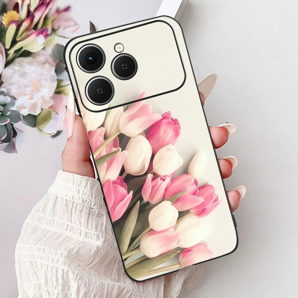 For Tecno Spark 40 Cover Case Luxury Fashion Butterfly Love Cute Cool Painted Back Cover For Techno Spark 40 Phone Case Silicone