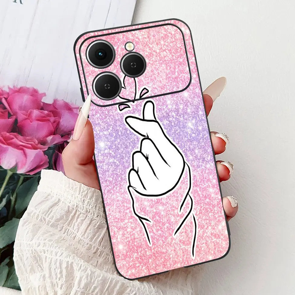 For Tecno Spark 40 Cover Case Luxury Fashion Butterfly Love Cute Cool Painted Back Cover For Techno Spark 40 Phone Case Silicone