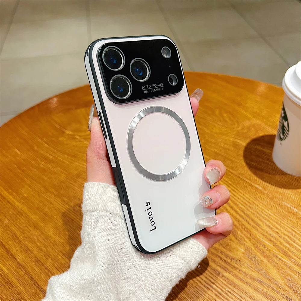 For Magsafe Magnetic Gradient Glass Case For iPhone 17 16 15 14 13 12 Pro Max Plus Air Wireless Charging Shockproof Phone Cover