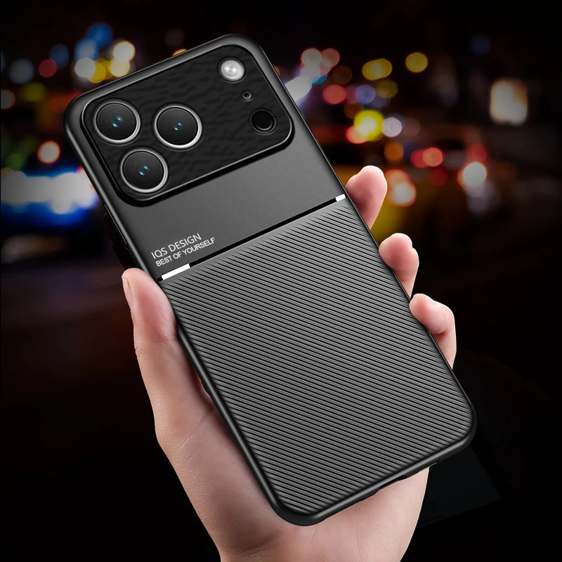 For Magsafe Leather Matte Magnetic Case For iPhone 17 Air 16 15 14 13 12 11 Pro Max Plus Wireless Charging Shockproof Back Cover