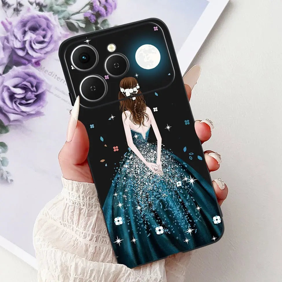 For Tecno Spark 40 Cover Case Luxury Fashion Butterfly Love Cute Cool Painted Back Cover For Techno Spark 40 Phone Case Silicone