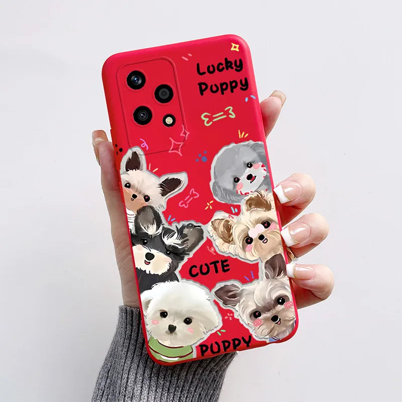 For Honor 200 Lite Case 2024 Cute Cat Cartoon Puppy Dog Bumper Silicone Soft TPU Cover For Honor 200 Lite 200Lite 5G Phone Cases