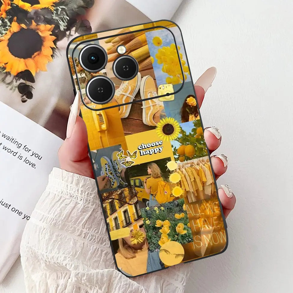 For Tecno Spark 40 Cover Case Luxury Fashion Butterfly Love Cute Cool Painted Back Cover For Techno Spark 40 Phone Case Silicone