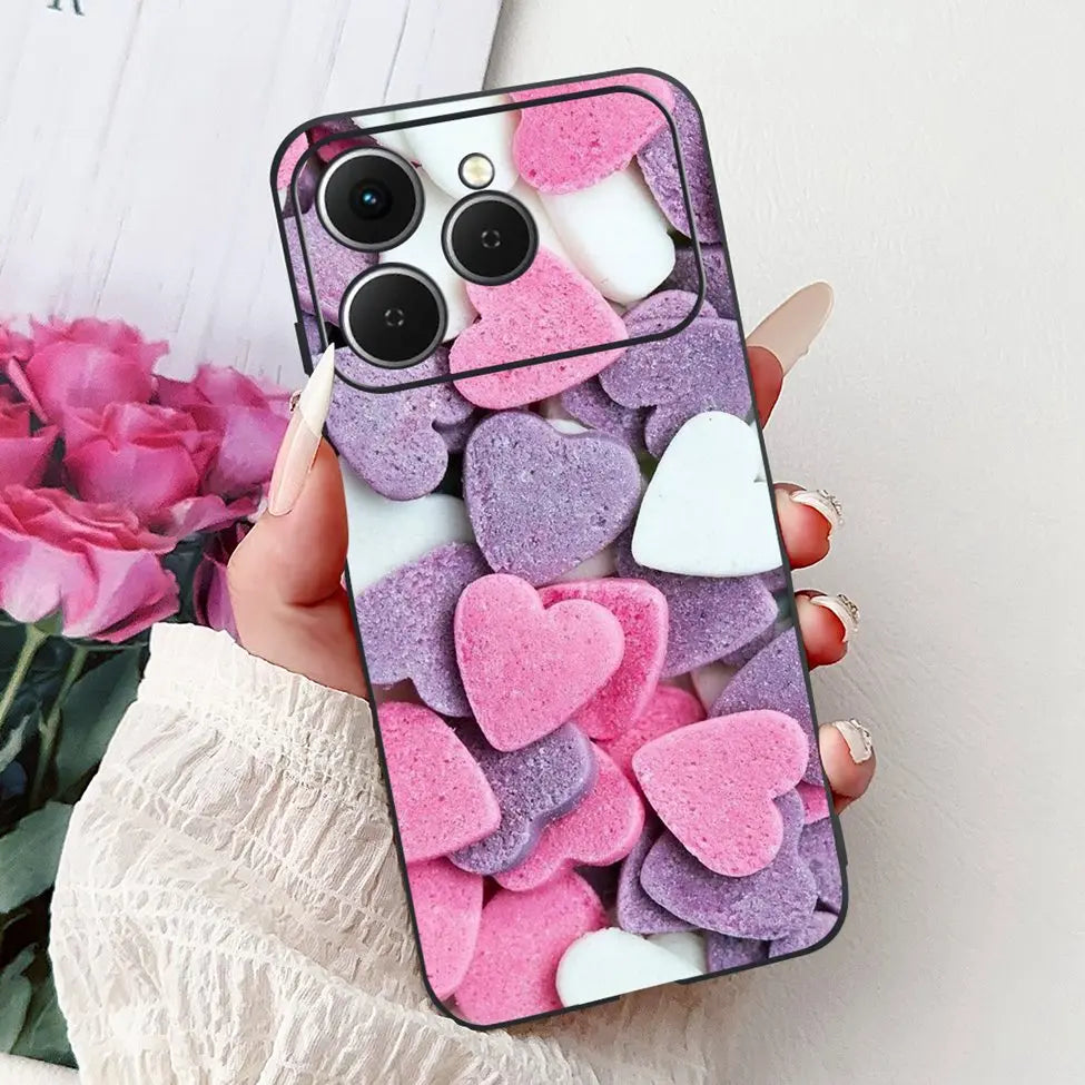 For Tecno Spark 40 Cover Case Luxury Fashion Butterfly Love Cute Cool Painted Back Cover For Techno Spark 40 Phone Case Silicone
